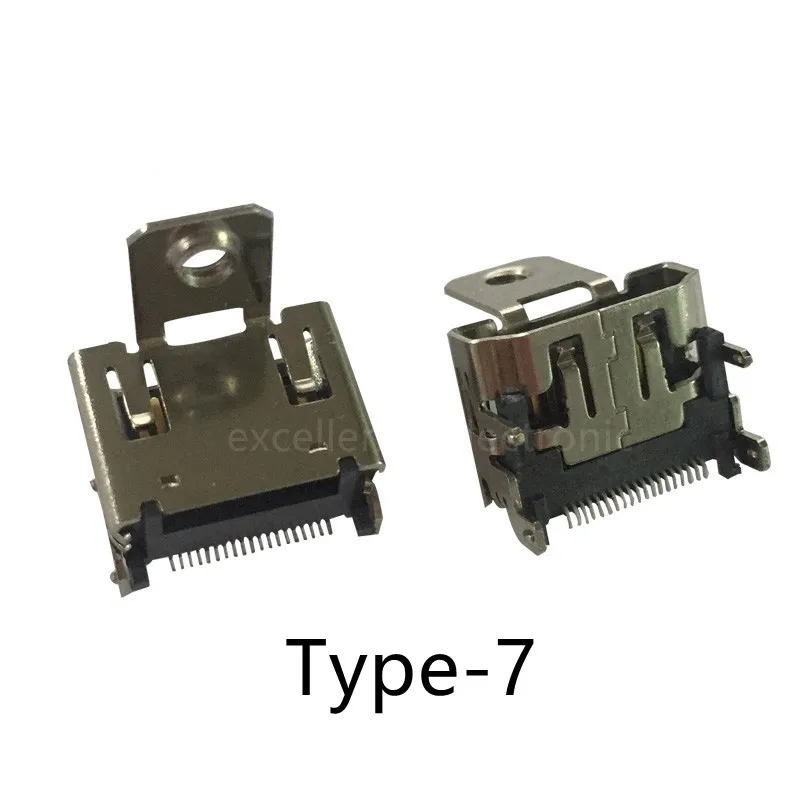 5pcs HDMI HD Interface Connector SMD 19 Pin 19P Vertical Right Angle HDMI Socket Surface Mound PCB Receptacle