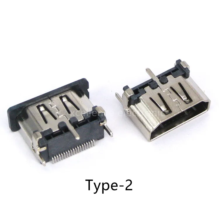 5pcs HDMI HD Interface Connector SMD 19 Pin 19P Vertical Right Angle HDMI Socket Surface Mound PCB Receptacle