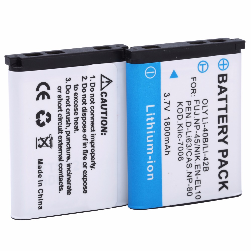 Li-40B Li 40B Li-42B Li 42B Battery + LCD USB Charger for Olympus for FUJIFILM Fuji NP-45 NP 45 NP45 NP 45A 45B 45S EN-EL10