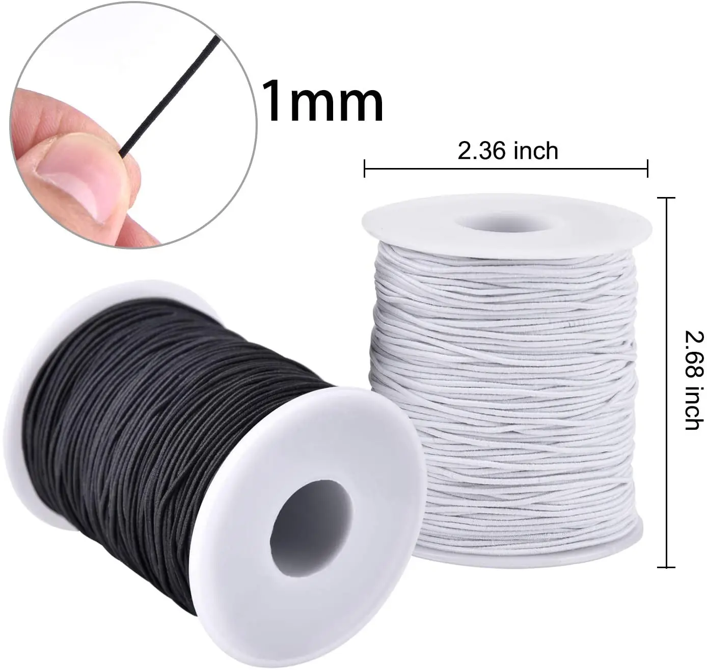 1/2/3/4/5MM Strong Elastic Rope White/black High-Quality Elastic Rope Rubber Band Sewing Garment Craft for DIY Sewing Accessorie