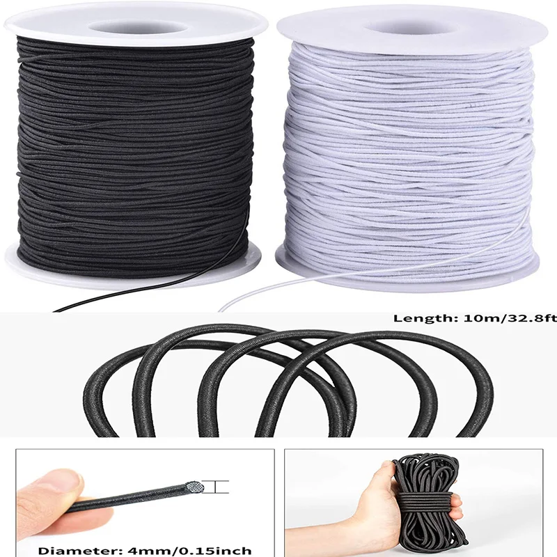 1/2/3/4/5MM Strong Elastic Rope White/black High-Quality Elastic Rope Rubber Band Sewing Garment Craft for DIY Sewing Accessorie