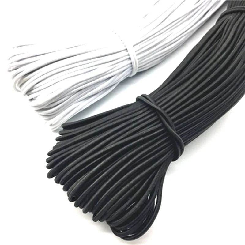1/2/3/4/5MM Strong Elastic Rope White/black High-Quality Elastic Rope Rubber Band Sewing Garment Craft for DIY Sewing Accessorie