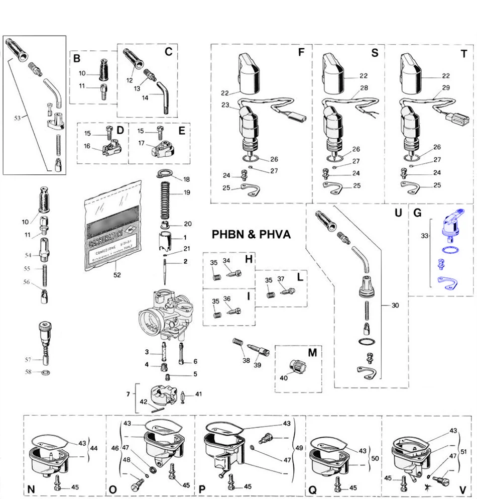 Sclmotos- For Dellorto PHVA/PHVB 17.5 Manual Choke Kit Lever Choke Assembly For Piaggio Zip 50 LX50 S50 Aprili Kymco
