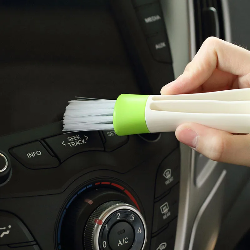 2In1 Car Air-Conditioner Outlet Cleaning Tool Multi-purpose Dust Brush Car Interior Multi-purpose Brush Car Grille Cleaner Brush