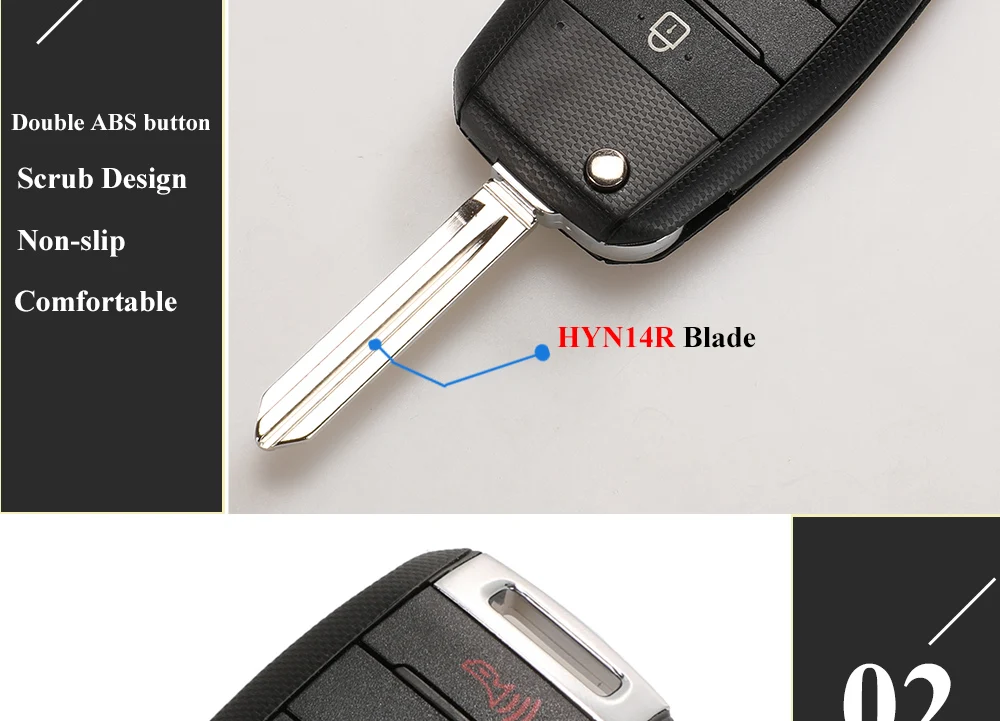 jingyuqin 3/4BT Flip Remote Car Key Shell For Kia Carens Ceed Rio Sportage Optima Sorento Cerato Soul Forte Seltos Fob Housing