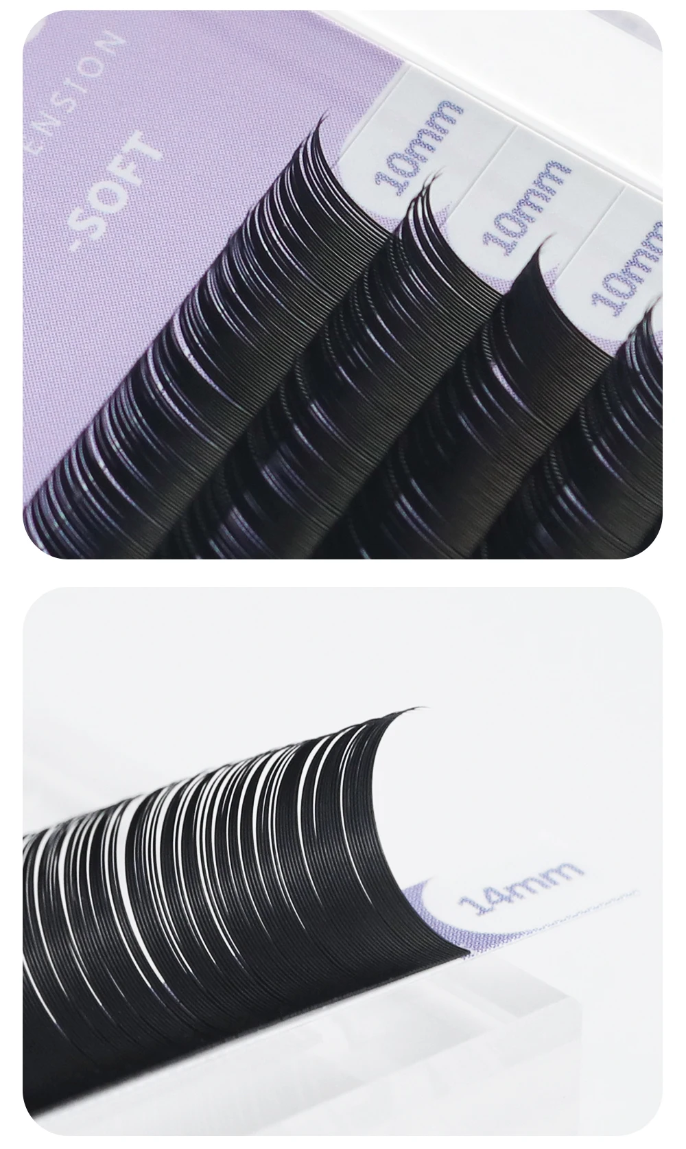 ANNAFRIS 16rows/Tray Matte Black C D DD Curl Individual Eyelash Extension Premium Faux Mink Classic Lash Natural Soft False Lash