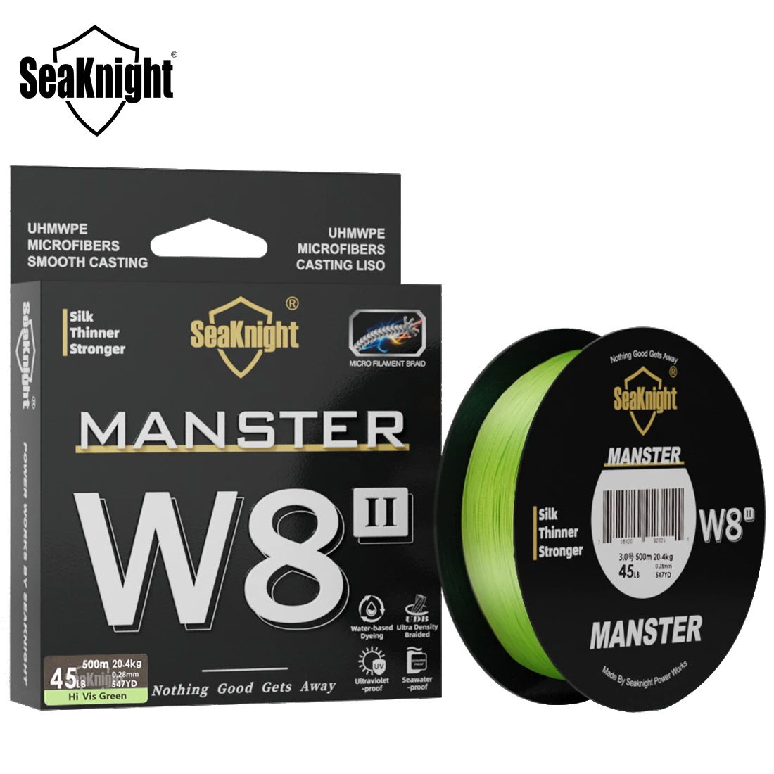 SeaKnight NEW MONSTER/MANSTER W8 II 150M 300M 500M 8 Strands Casting Braid Fishing Line 15LB-100LB Smooth Multifilament PE Lines