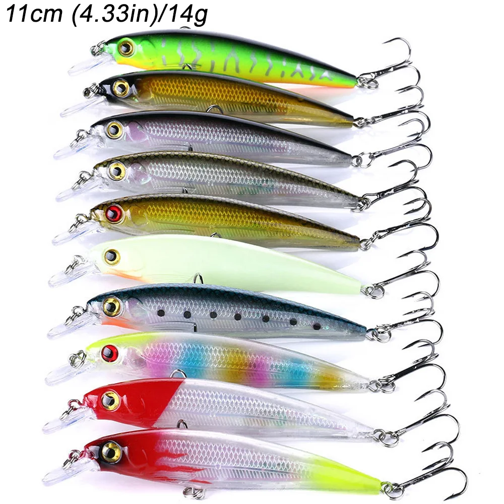 10PCS/Lot Minnow 8g 9g 13.3g 26g Fishing Lure Floating HardBait Pesca Tackle Jerkbait Swimbait Sinking Wobbler Artificial Bait