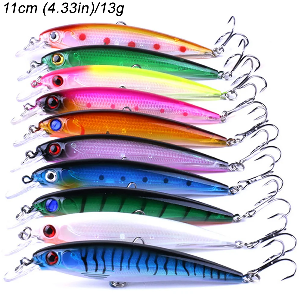 10PCS/Lot Minnow 8g 9g 13.3g 26g Fishing Lure Floating HardBait Pesca Tackle Jerkbait Swimbait Sinking Wobbler Artificial Bait