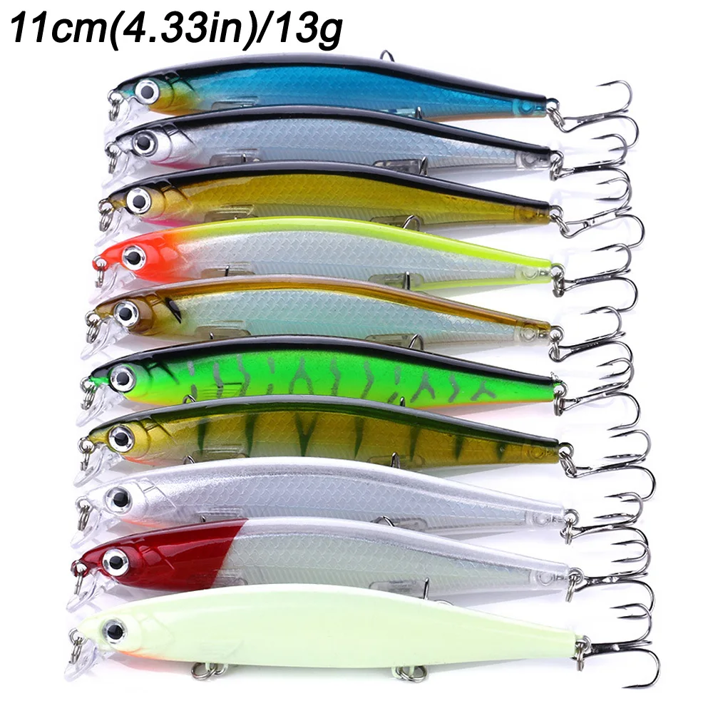 10PCS/Lot Minnow 8g 9g 13.3g 26g Fishing Lure Floating HardBait Pesca Tackle Jerkbait Swimbait Sinking Wobbler Artificial Bait