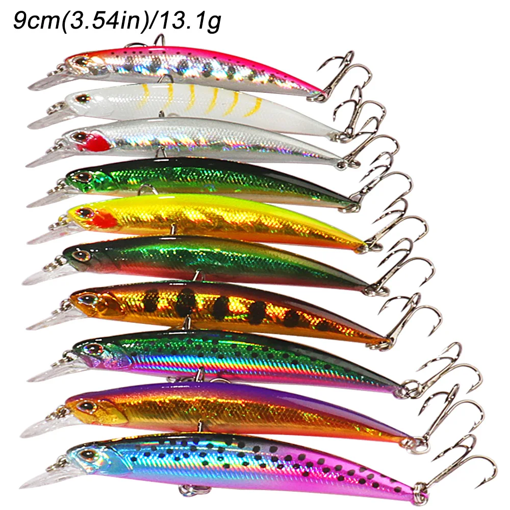 10PCS/Lot Minnow 8g 9g 13.3g 26g Fishing Lure Floating HardBait Pesca Tackle Jerkbait Swimbait Sinking Wobbler Artificial Bait