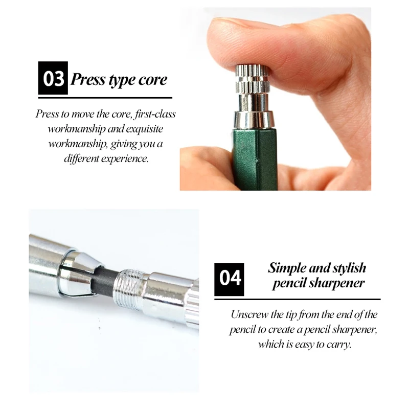 5.6mm Mechanical Automatic Pencils & Charcoal Graphite Pencil Lead Soft Medium Hard HB 2B 4B 6B 8B 14B Sketch Drawing Lead Core