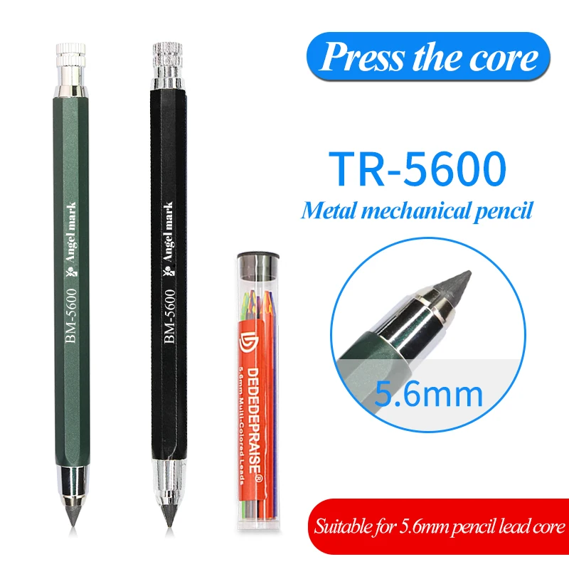 5.6mm Mechanical Automatic Pencils & Charcoal Graphite Pencil Lead Soft Medium Hard HB 2B 4B 6B 8B 14B Sketch Drawing Lead Core