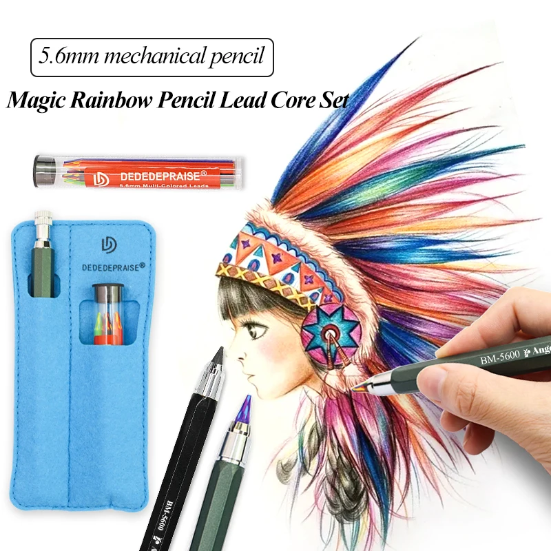 5.6mm Mechanical Automatic Pencils & Charcoal Graphite Pencil Lead Soft Medium Hard HB 2B 4B 6B 8B 14B Sketch Drawing Lead Core