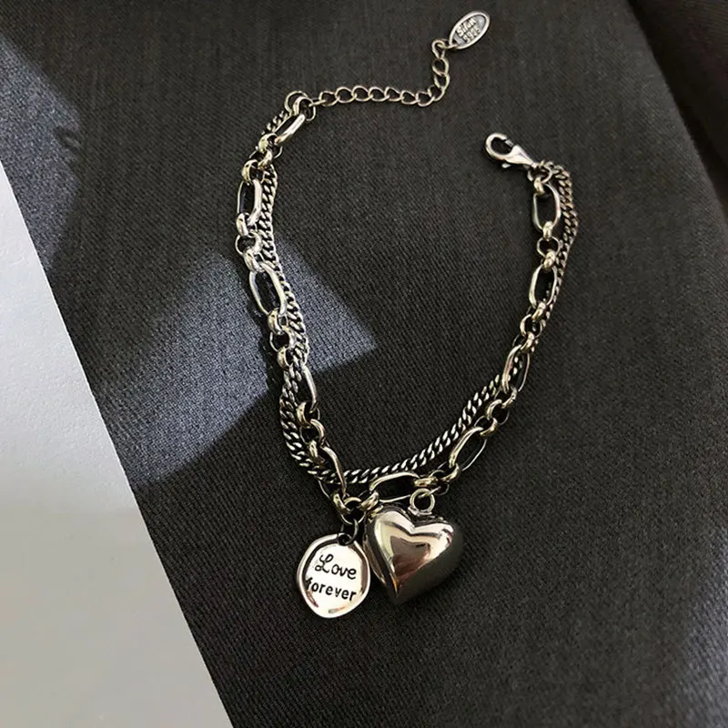 925 Sterling Silver Charms Bracelets For Women Fashion Retro Bracelet Valentine's Day Present Charm Bracelet