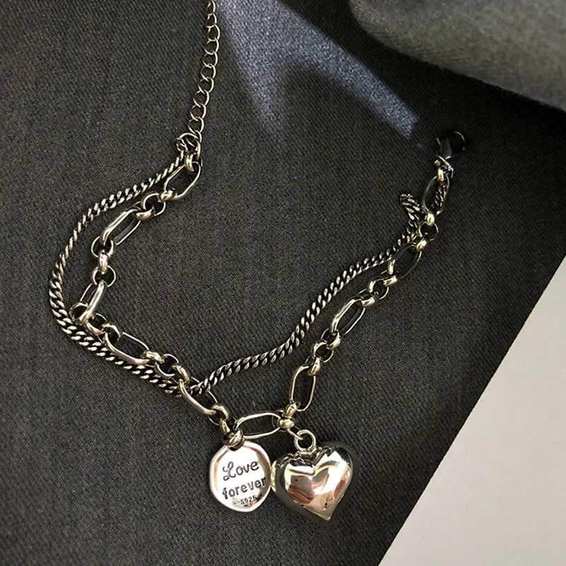 925 Sterling Silver Charms Bracelets For Women Fashion Retro Bracelet Valentine's Day Present Charm Bracelet