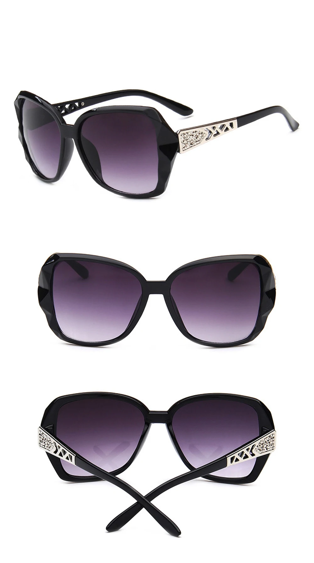 Fashion Square Sunglasses Women Luxury Brand Big Purple Sun Glasses Female Mirror Shades Ladies Oculos De Sol Feminino