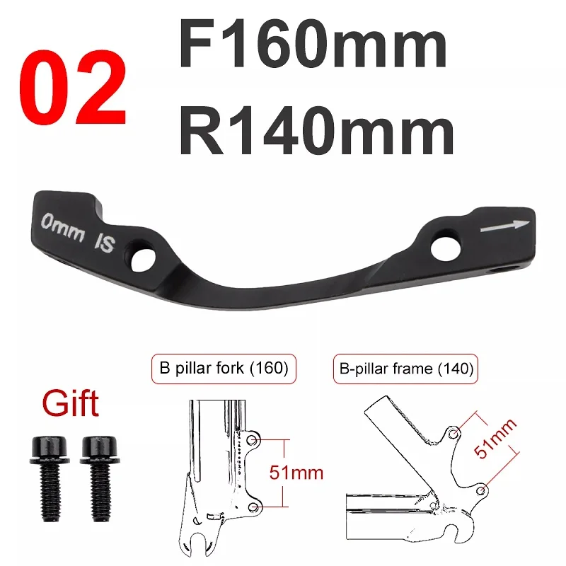 MEROCA Bicycle Disc Brake Adapter Mtb Disc Brake Converter Mountain Bike Bracket Cycling Caliper Mount For 160 180 203mm Rotor