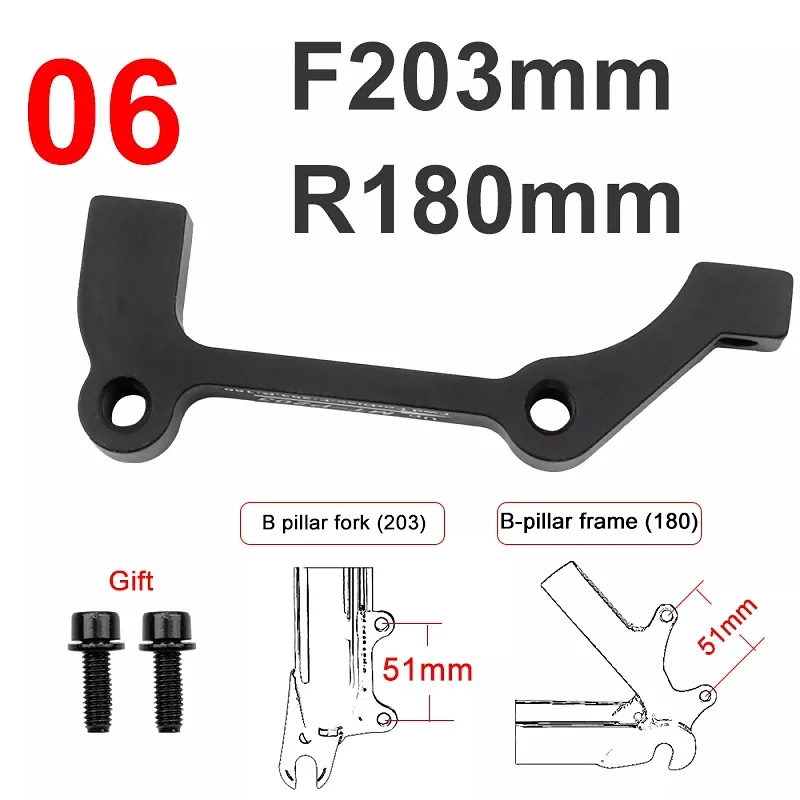 MEROCA Bicycle Disc Brake Adapter Mtb Disc Brake Converter Mountain Bike Bracket Cycling Caliper Mount For 160 180 203mm Rotor