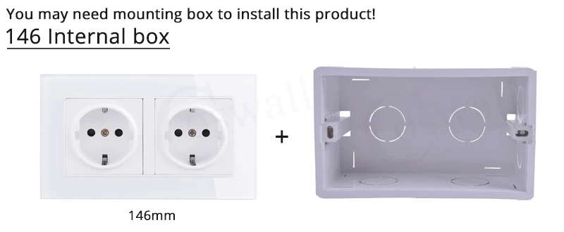 COSWALL EU Spain Russia Wall Socket Grounded USB Type A & Type-C Charge Port 2A Output Max. PC Panel Matte Black E20 Series