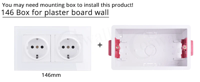 COSWALL EU Spain Russia Wall Socket Grounded USB Type A & Type-C Charge Port 2A Output Max. PC Panel Matte Black E20 Series