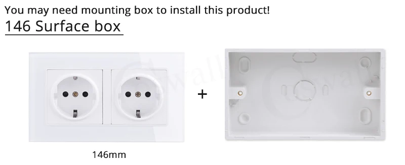 COSWALL EU Spain Russia Wall Socket Grounded USB Type A & Type-C Charge Port 2A Output Max. PC Panel Matte Black E20 Series