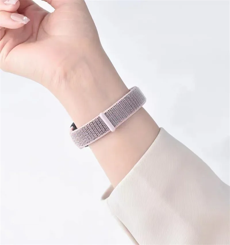 Nylon Loop Sports Strap for Xiaomi Mi Band 9 NFC SmartWatch Wristband Replacement Correa Mi band 9-8 Bracelet Belt Accessories