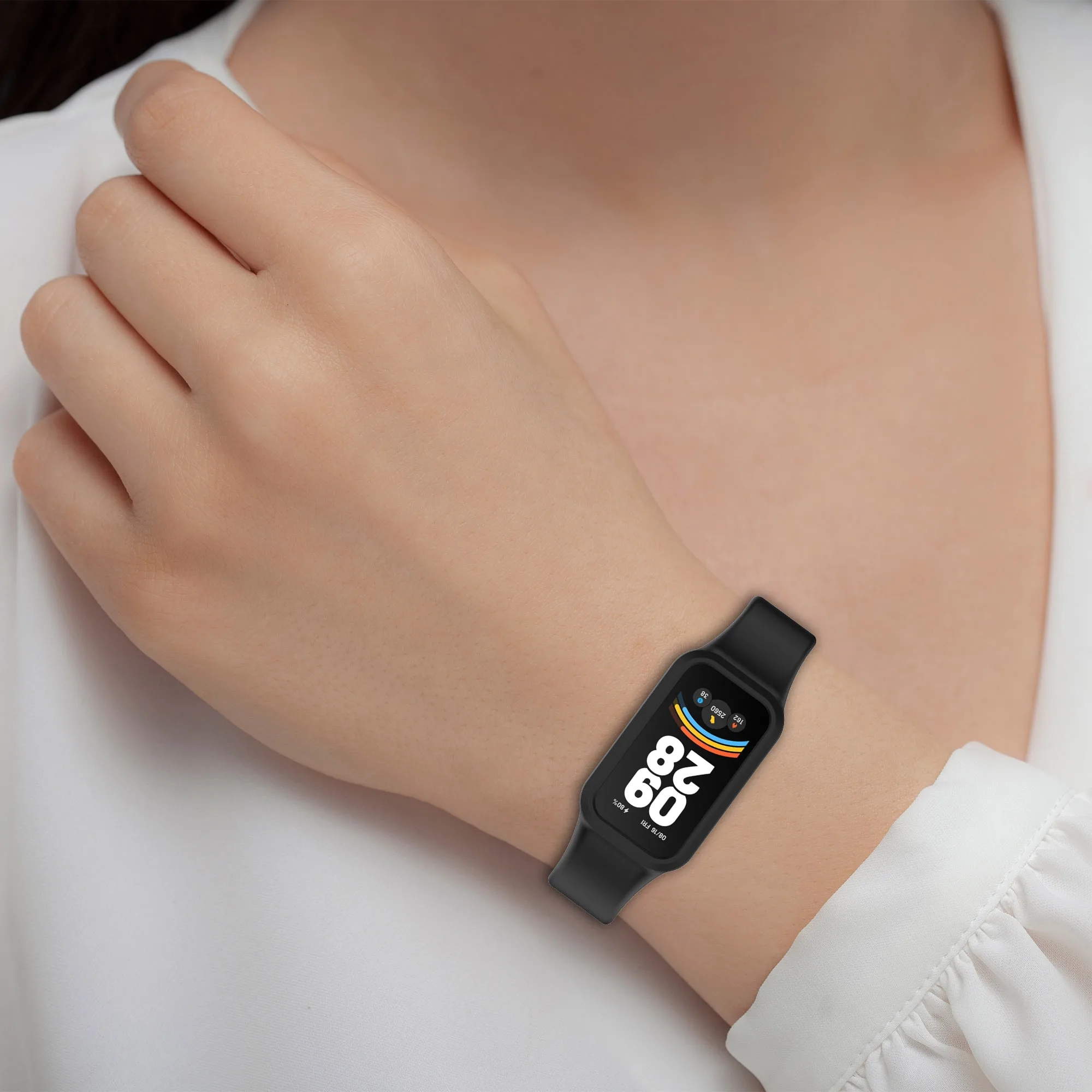 Sport Silicone straps+Case for Xiaomi Redmi watch 3 Accessories Rubber Bracelet pulseira correa for Xiaomi Mi band 9 active Band