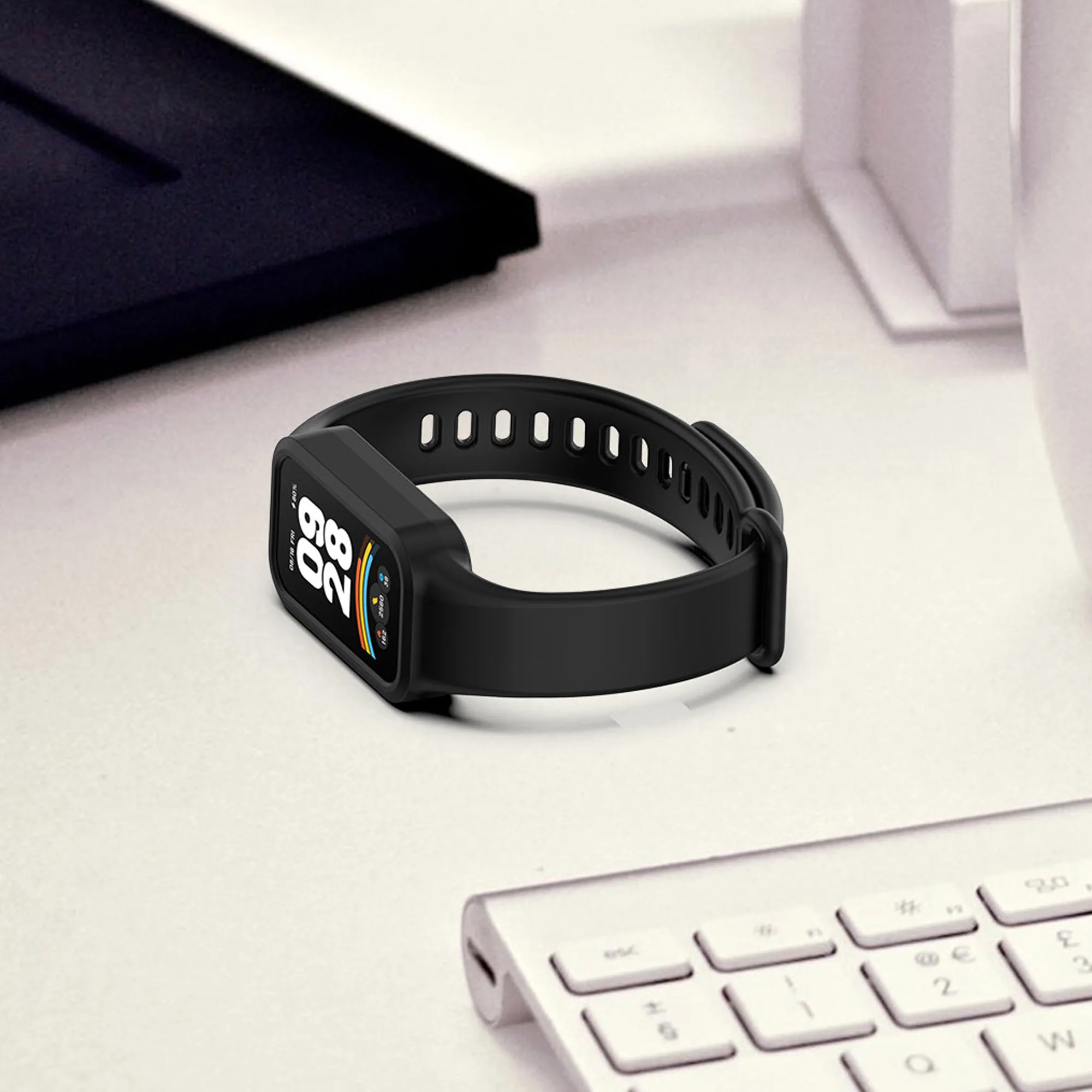 Sport Silicone straps+Case for Xiaomi Redmi watch 3 Accessories Rubber Bracelet pulseira correa for Xiaomi Mi band 9 active Band