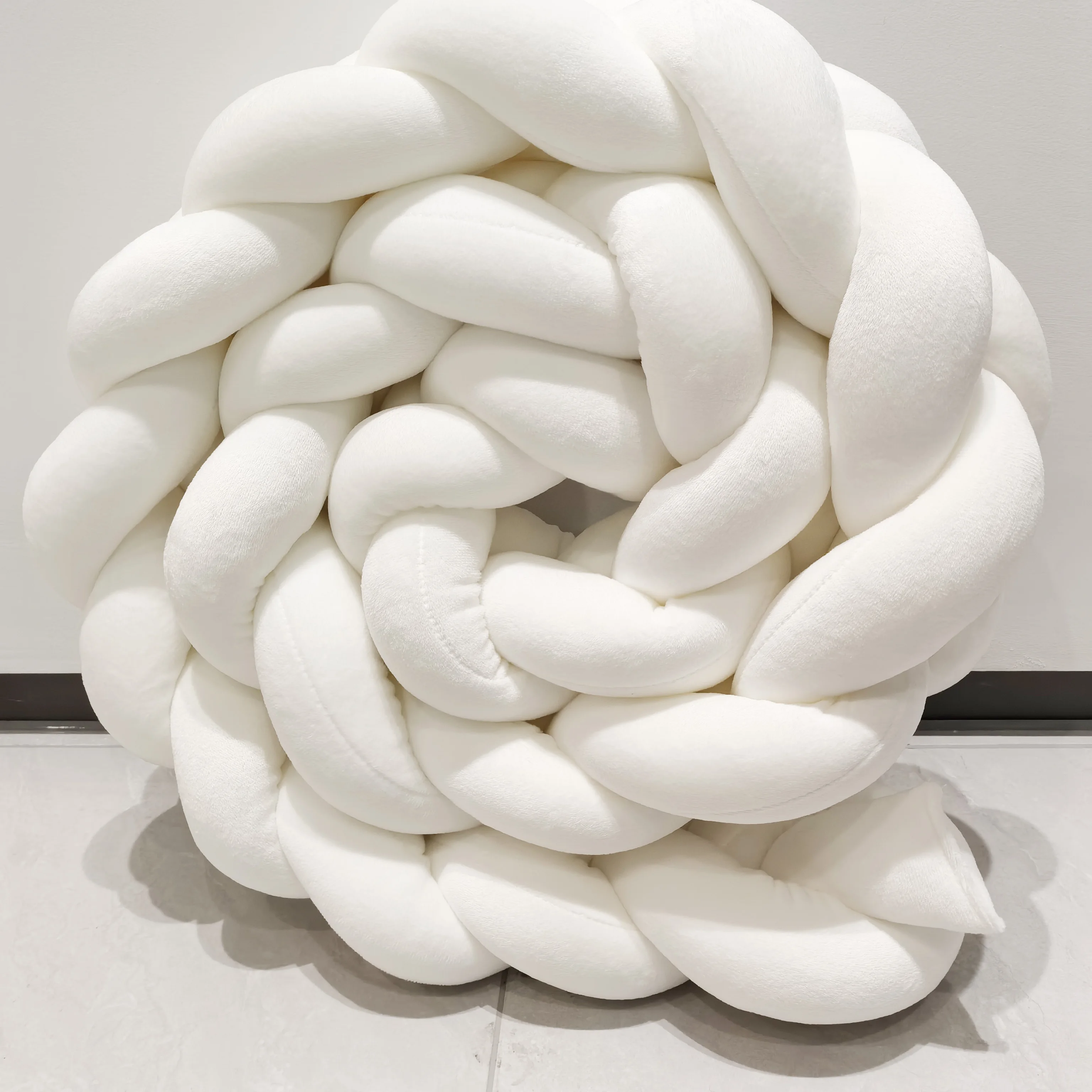 1M/2M/3M/4M Baby Bumper Bed Braid Knot Pillow Cushion for Infant Crib Protector Cot Room Decor Bedding Set Boy Decoration