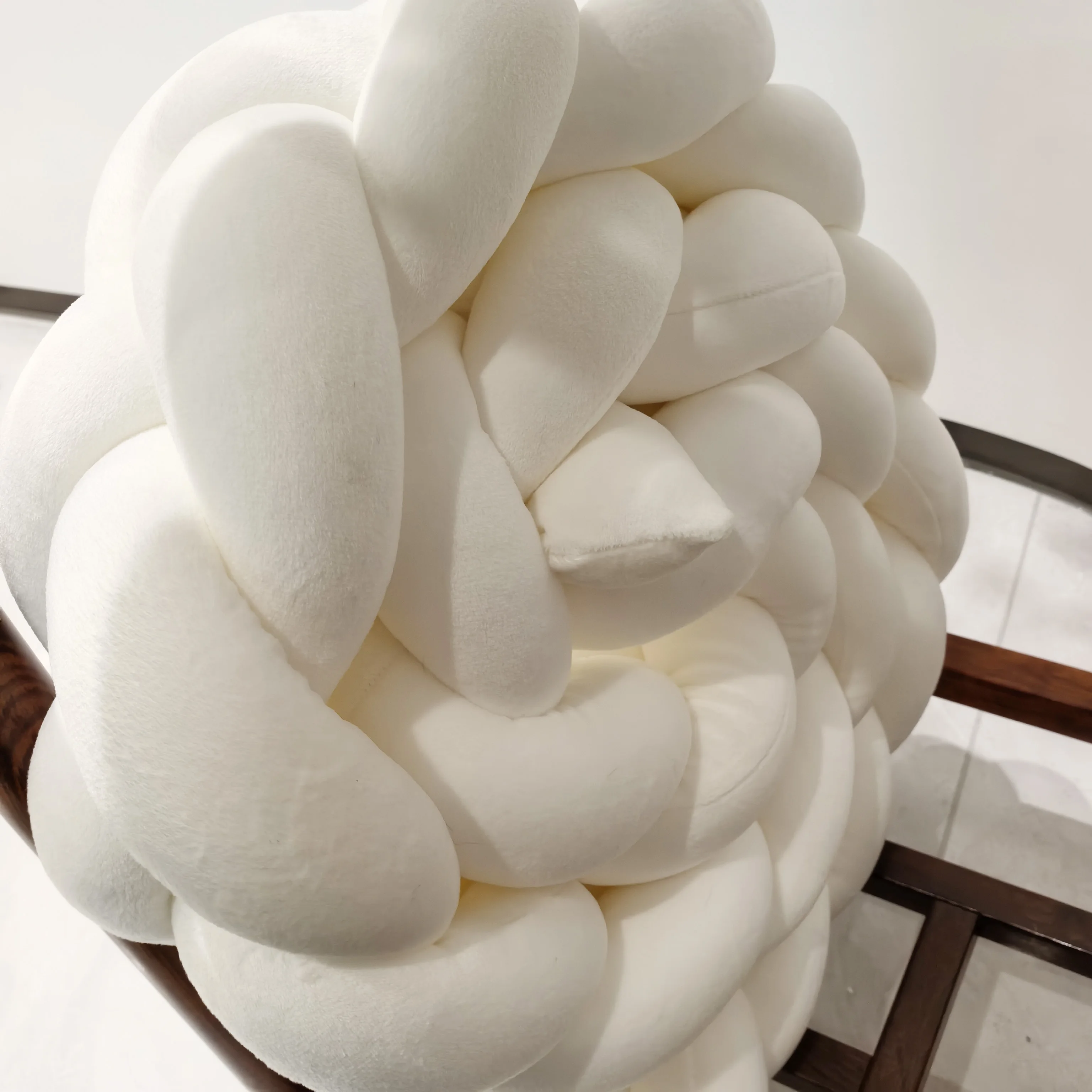 1M/2M/3M/4M Baby Bumper Bed Braid Knot Pillow Cushion for Infant Crib Protector Cot Room Decor Bedding Set Boy Decoration