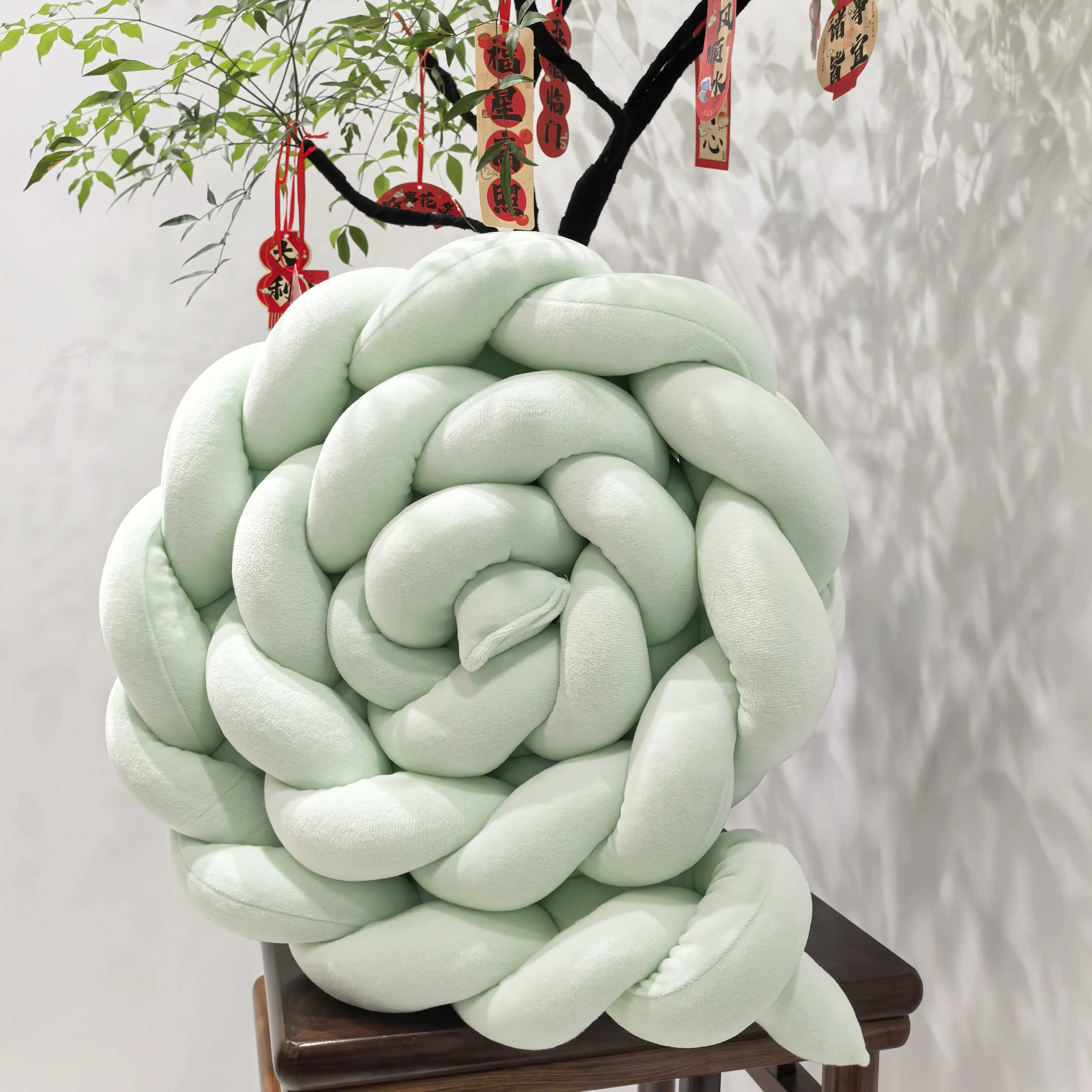 1M/2M/3M/4M Baby Bumper Bed Braid Knot Pillow Cushion for Infant Crib Protector Cot Room Decor Bedding Set Boy Decoration