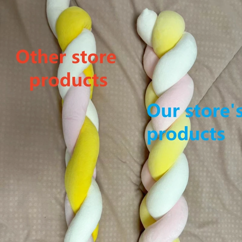 1M/2M/3M/4M Baby Bumper Bed Braid Knot Pillow Cushion for Infant Crib Protector Cot Room Decor Bedding Set Boy Decoration