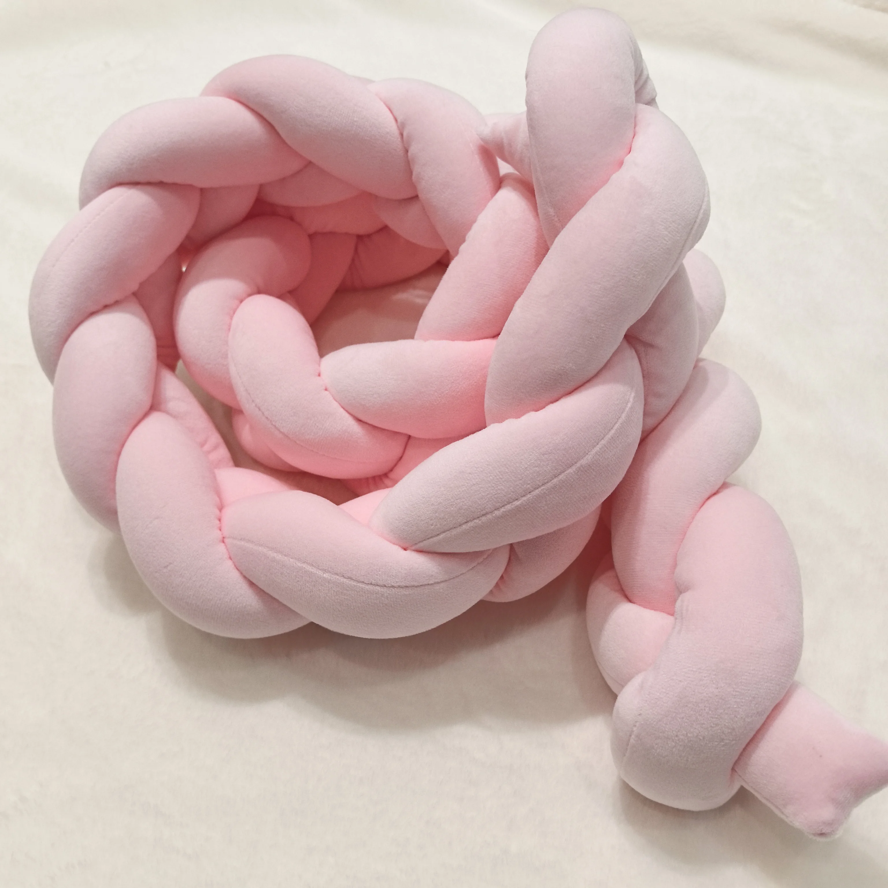 1M/2M/3M/4M Baby Bumper Bed Braid Knot Pillow Cushion for Infant Crib Protector Cot Room Decor Bedding Set Boy Decoration