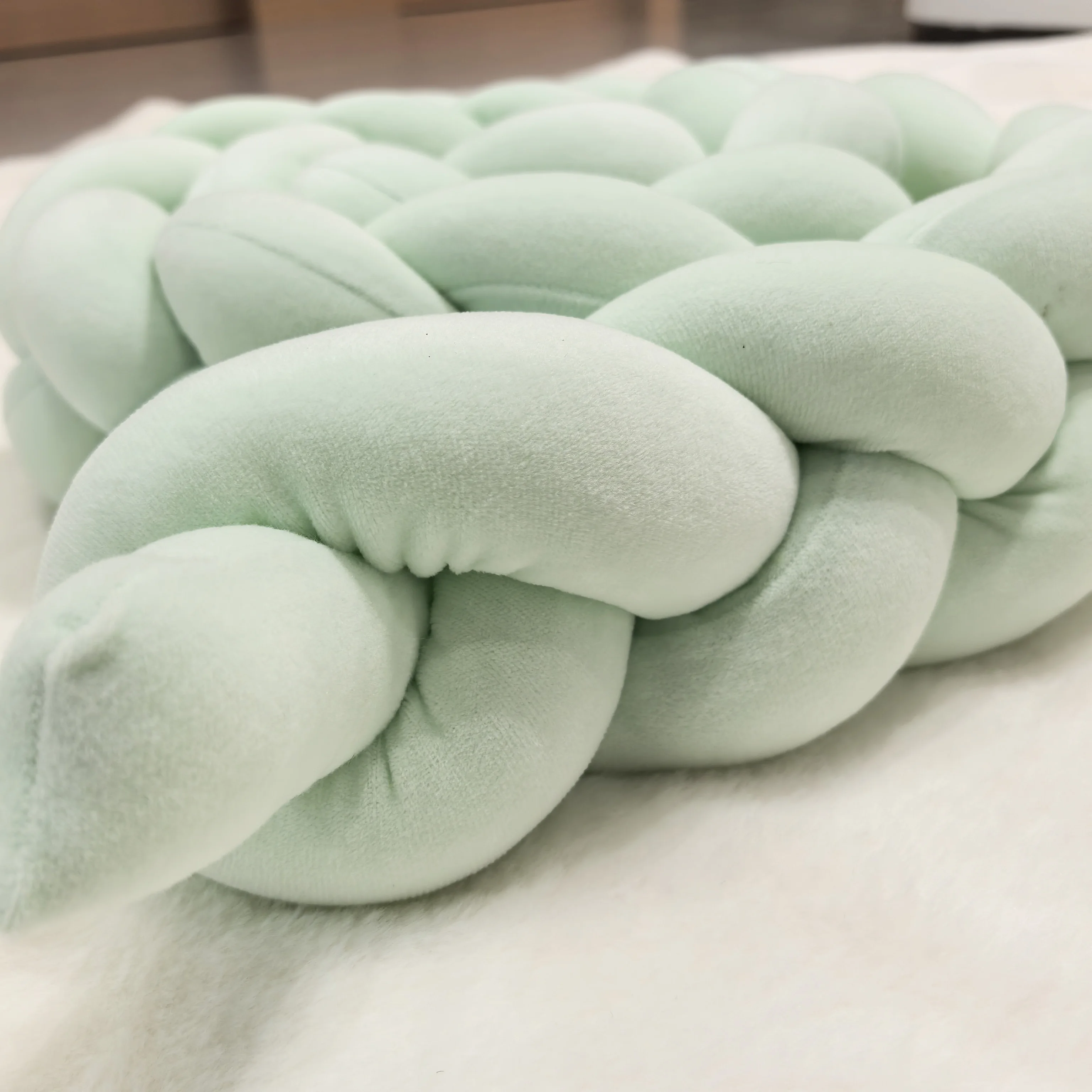 1M/2M/3M/4M Baby Bumper Bed Braid Knot Pillow Cushion for Infant Crib Protector Cot Room Decor Bedding Set Boy Decoration