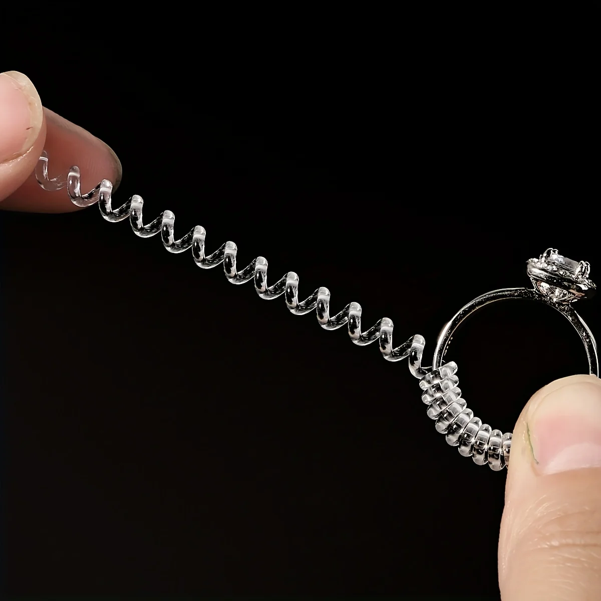 4pcs Ring Size Adjuster Invisible Jewelry Sizer Shrink Wrap Anti-fall Protection Ring Guard Ring Size Adjuster for Loose Rings