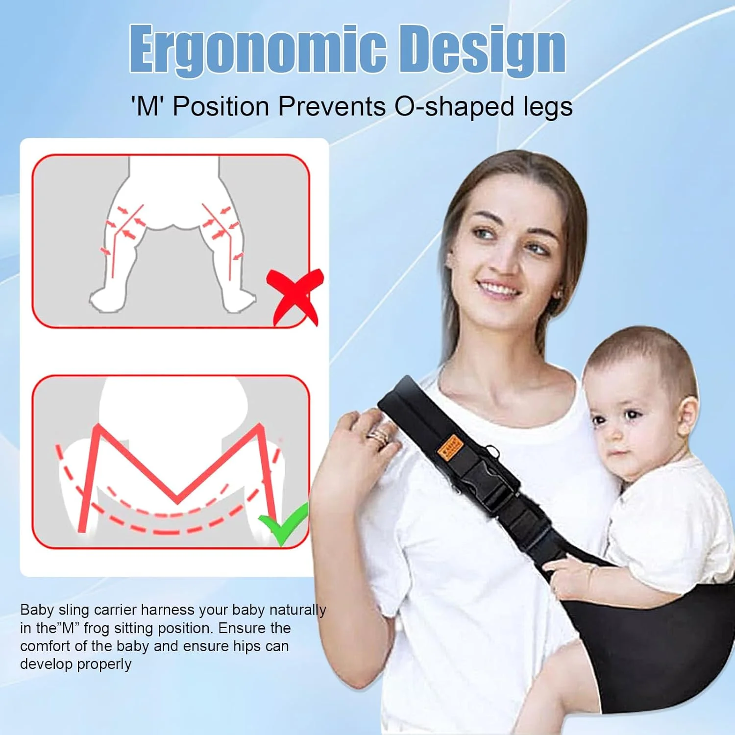 Portable Baby Carrier Wrap Toddler Accessories Multifunctional Strap Infant Bag Adjustable Shoulder Baby Carriers Sling for Kids