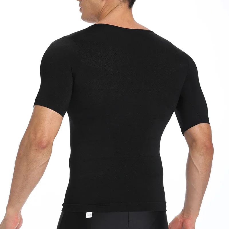 Men Weight Loss Shapewear T-Shirt Body Shaper Slimming Compression Shirts Gynecomastia Undershirt Waist Trainer Muscle Tank Tops