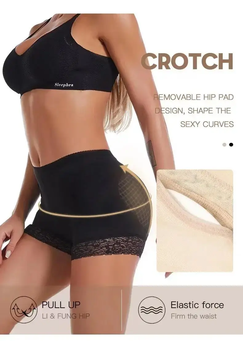 2025 Women Butt Lifter Panty Fake Buttock Body Shaper Padded Underwear Lady Lift Bum High Waist Tummy Control Hip Panties