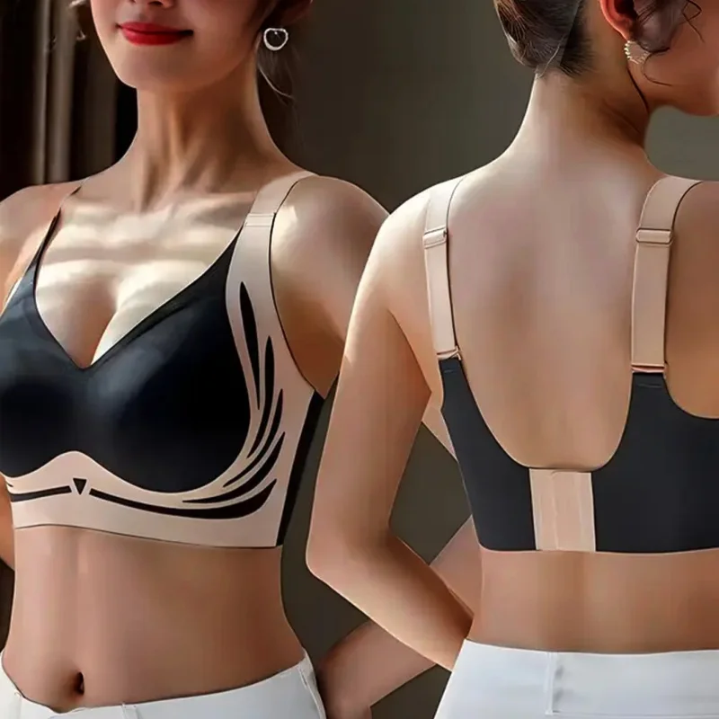 Push-Up Seamless Bras For Women Anti-sagging Non-wired Bra Anti-Spill Side Support Sexy Lingerie Adjust Straps Underwear M-4XL