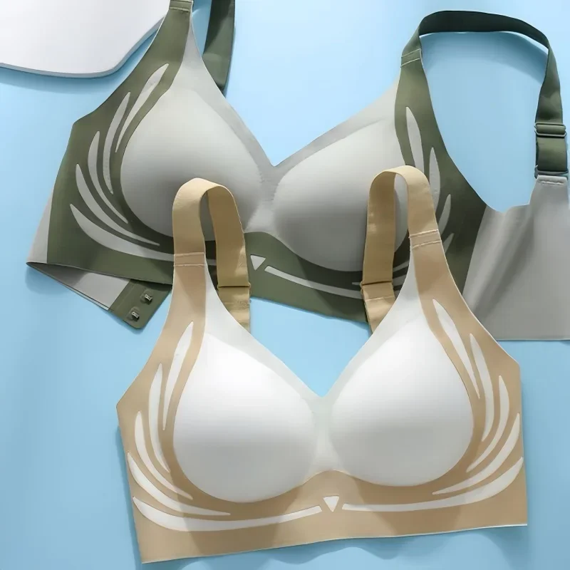 Push-Up Seamless Bras For Women Anti-sagging Non-wired Bra Anti-Spill Side Support Sexy Lingerie Adjust Straps Underwear M-4XL