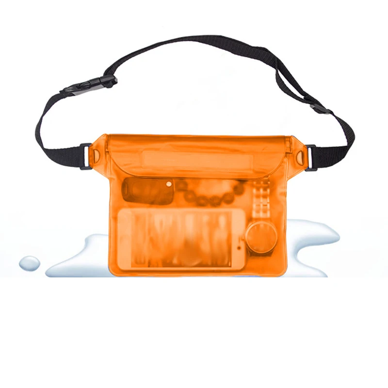 Waterproof Swimming Diving Bag PVC Beach Drifting Diving Waist Pack Shoulder Bag Underwater Mobile Phone Case Outdoor Dry Bag