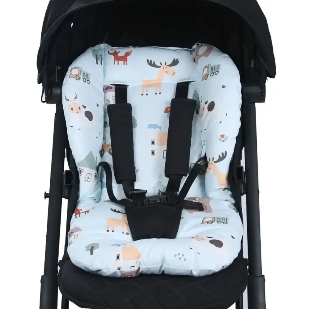 Baby Stroller Seat Cushion Pattern Stroller Accessories Cotton Seat Pad for All Seasons Carriages Pram Buggy Car General Mat