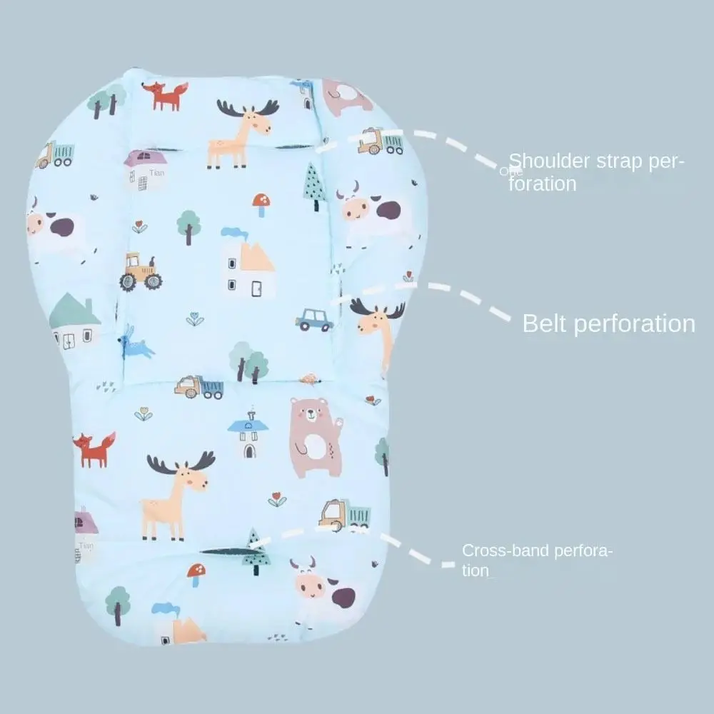 Baby Stroller Seat Cushion Pattern Stroller Accessories Cotton Seat Pad for All Seasons Carriages Pram Buggy Car General Mat