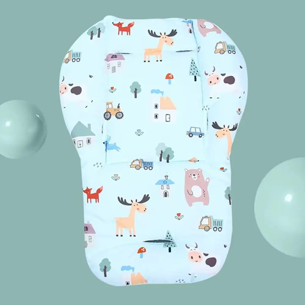 Baby Stroller Seat Cushion Pattern Stroller Accessories Cotton Seat Pad for All Seasons Carriages Pram Buggy Car General Mat