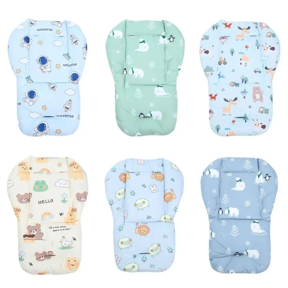 Baby Stroller Seat Cushion Pattern Stroller Accessories Cotton Seat Pad for All Seasons Carriages Pram Buggy Car General Mat