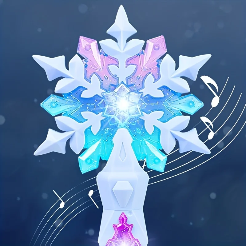 Hot Selling Anime Ice Princess Elsa Light Music Magic Dream Snow Wand Makeup Toy Girl Birthday Christmas Gift