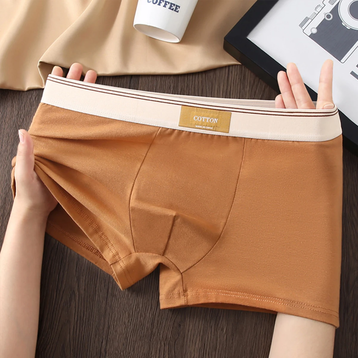 4 pcs Men Underwear Cotton BoxerShorts Man Breathable Underpants Sexy Sports Comfort Male Boxers Size L-4XL
