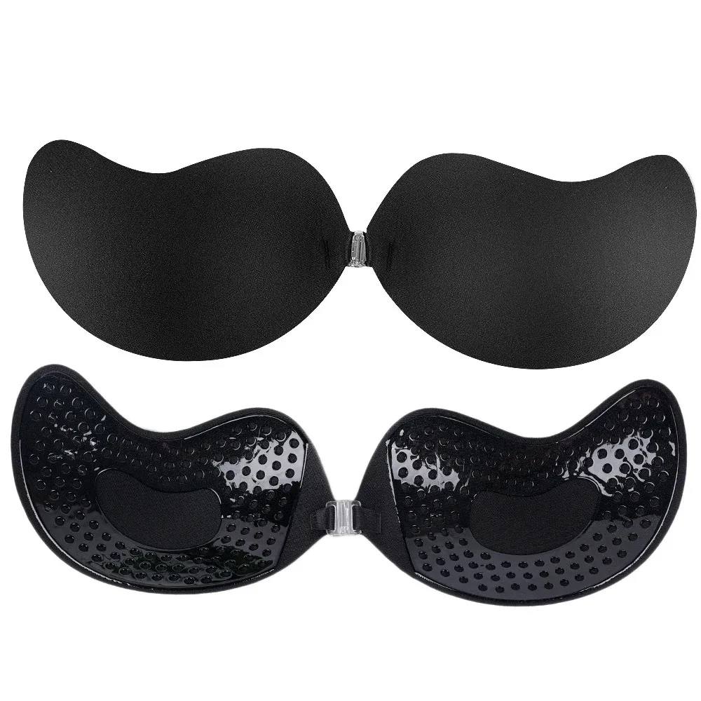 Sexy Women Invisible Push Up Bra Self-Adhesive Silicone Bust Front Closure Sticky Bra Skin Backless Strapless Bra