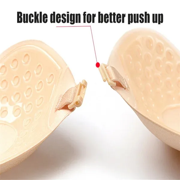 Sexy Women Invisible Push Up Bra Self-Adhesive Silicone Bust Front Closure Sticky Bra Skin Backless Strapless Bra